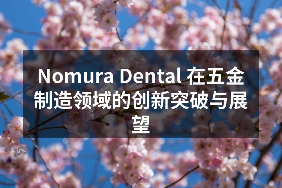 Nomura Dental最新研发的智能制造设备